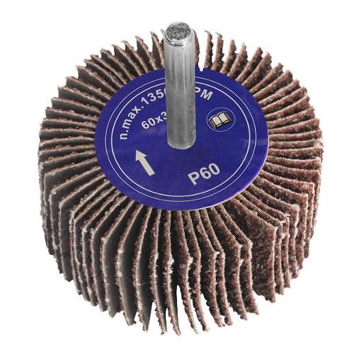 Abrasive Flap Wheel &#216;60 x 30mm 60Grit 6mm Shaft