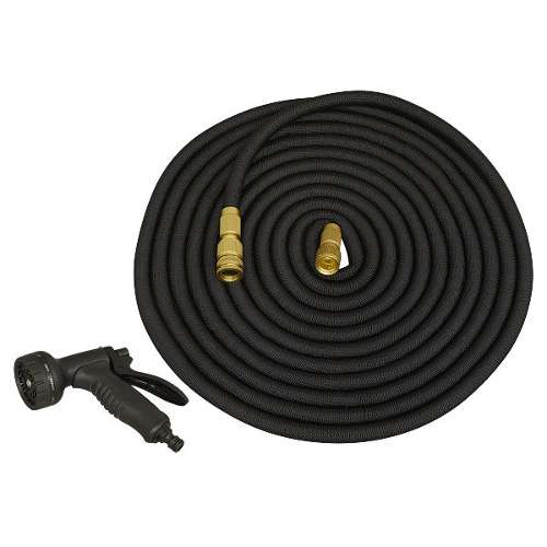 &#216;17mm Expandable Garden Hose Black 15m Premium