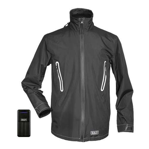 5V Heated Rain Jacket - X-Large with Power Bank