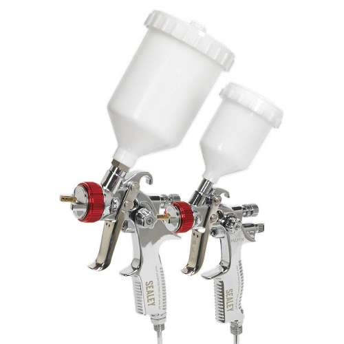 HVLP Gravity Feed Top Coat/Touch-Up Spray Gun Set