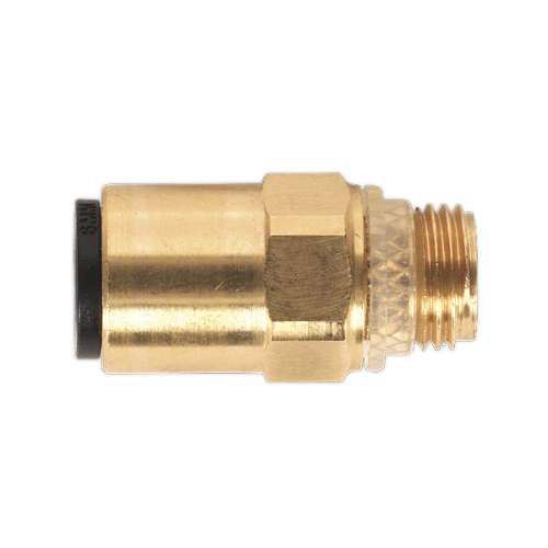 Brass SuperThread Straight Adaptor 6mm x 1/8"BSP Pack of 2 (John Guest Speedfit&#174; - RM010611)