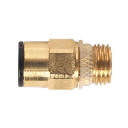 Brass SuperThread Straight Adaptor 8mm x 1/4"BSP Pack of 2 (John Guest Speedfit&#174; - RM10812)