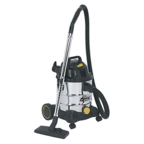 Vacuum Cleaner Industrial Wet & Dry 20L 1250W/110V Stainless Drum