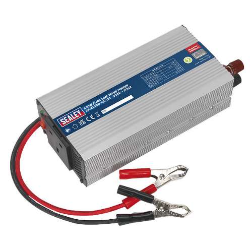 Power Inverter Pure Sine Wave 600W 12V DC - 230V ~ 50Hz