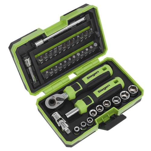 Socket & Bit Set 38pc 1/4"Sq Drive