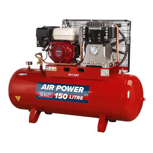 Air Compressor 150L Belt Drive Petrol Engine 6.5hp