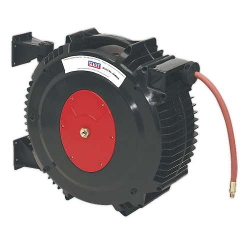 Retractable Air Hose Reel 15m &#216;13mm ID Rubber Hose