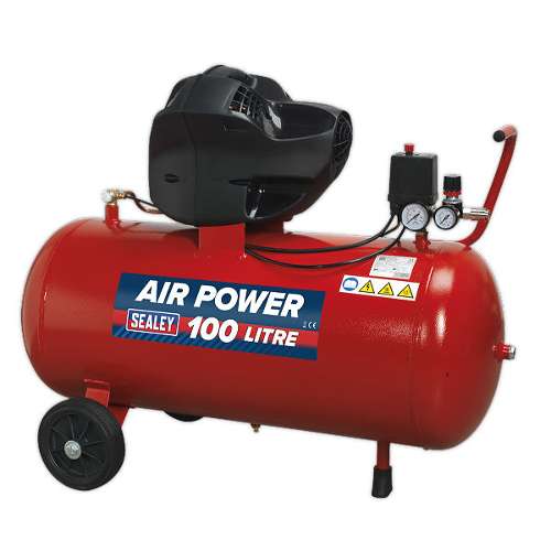 Air Compressor 100L V-Twin Direct Drive 3hp Oil Free