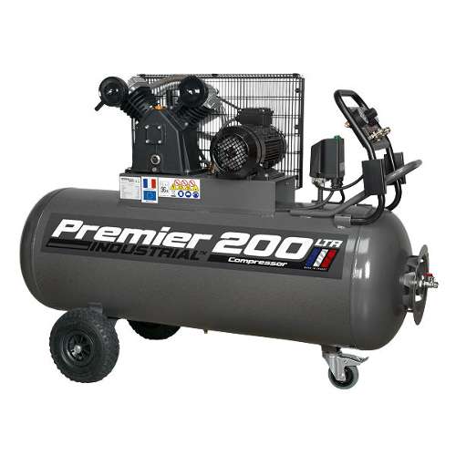 Air Compressor 200L Belt Drive 3hp with Front Control Panel 415V 3ph