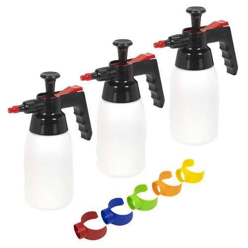 Premium Pressure Solvent Sprayers 1L & Colour-Coded Caps Combo