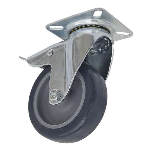 Castor Wheel Swivel Plate with Total Lock &#216;75mm