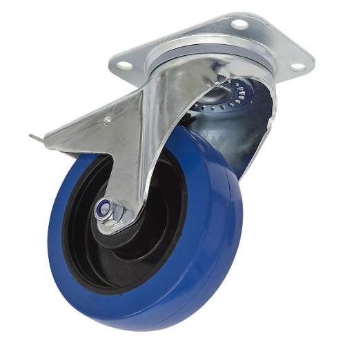 Castor Wheel Swivel Plate with Total Lock &#216;160mm