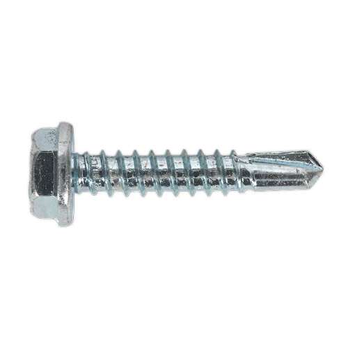 Self-Drilling Screw 4.8 x 25mm Hex Head Zinc Pack of 100