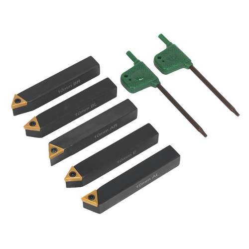 Indexable 10mm Lathe Turning Tool Set 5pc