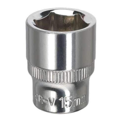 WallDrive&#174; Socket 15mm 3/8"Sq Drive Fully Polished