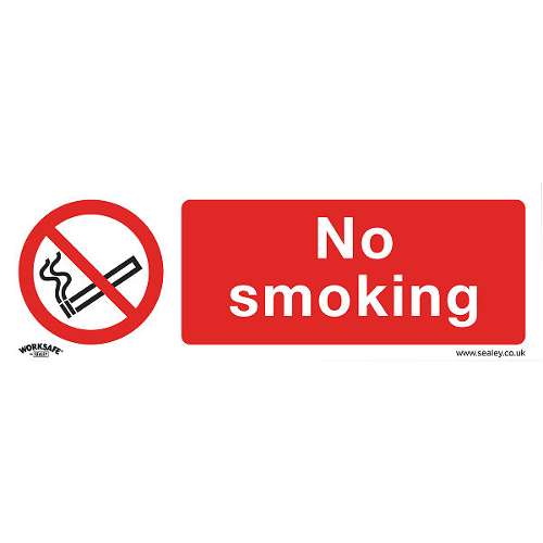 Prohibition Safety Sign - No Smoking - Self-Adhesive Vinyl