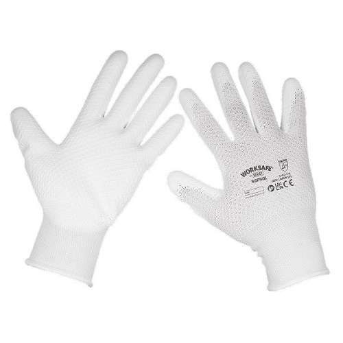 White Precision Grip Gloves - (Large) - Box of 120 Pairs