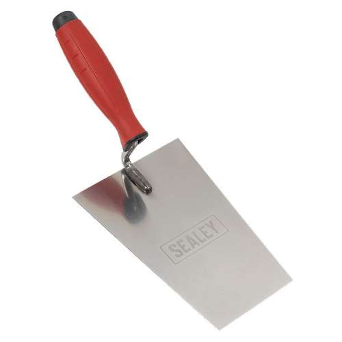 Stainless Steel Bucket Trowel - Rubber Handle - 180mm