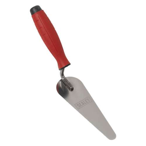 Stainless Steel Narrow Gauging Trowel - Rubber Handle - 160mm