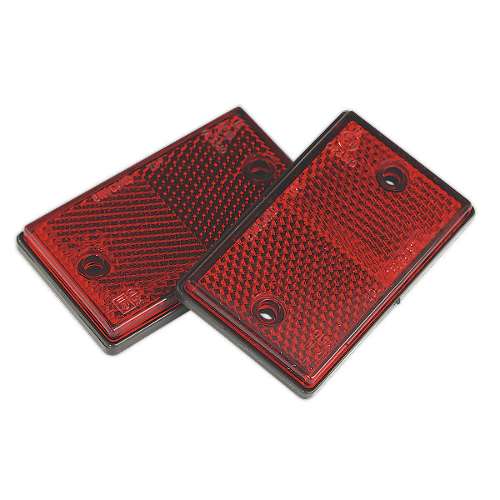 Reflex Reflector Red Oblong Pack of 2