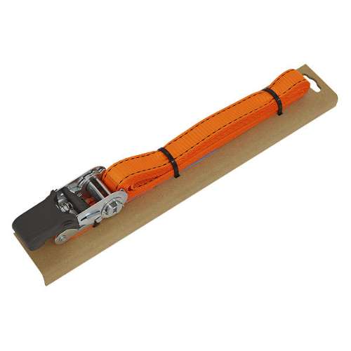 Ratchet Strap 25mm x 5m Polyester Webbing with Corner Protector 600kg Breaking Strength