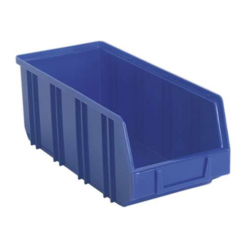 Plastic Storage Bin Deep 145 x 335 x 125mm Blue Pack of 16