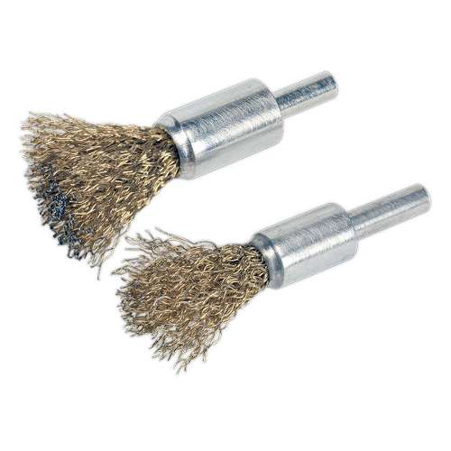 Decarbonising Crimped Wire Brush Set 2pc