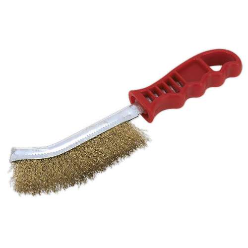 Wire Brush Brassed Steel Plastic Handle