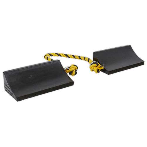 Rubber Wheel Chocks Heavy-Duty - Pair