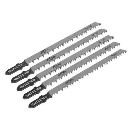 Jigsaw Blade Wood & Plastics 90mm 8tpi - Pack of 5