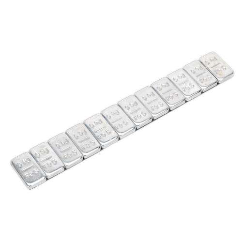 Wheel Weight 5g Adhesive Zinc Plated Steel Strip of 12 Pack of 100