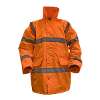 Hi-Vis Orange Motorway Jacket with Quilted Lining - Large