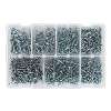 Self-Drilling Screw Assortment 500pc Pan Head Phillips Zinc