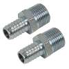 Screwed Tailpiece Male 1/2"BSPT - &#216;1/2" Hose - Pack of 2