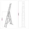 Aluminium Extension Combination Ladder 3x12 EN 131