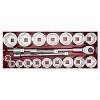 Socket Set 22pc 1"Sq Drive 6pt WallDrive&#174; Metric