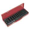 Impact Socket Set 15pc 1/2"Sq Drive Deep Metric