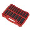 Impact Socket Set 16pc 1/2"Sq Drive Deep Lock-On� 6pt Metric