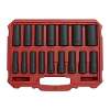 Impact Socket Set 16pc 1/2"Sq Drive Deep Lock-On� 6pt Metric