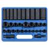 Impact Socket Set 32pc Standard/Deep 3/8" & 1/2"Sq Drive Metric/Imperial