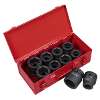 Impact Socket Set 10pc 1"Sq Drive Metric/Imperial