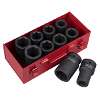 Impact Socket Set 10pc Deep 1"Sq Drive Metric/Imperial