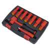 Insulated Socket Set 9pc 3/8"Sq Drive 6pt WallDrive&#174; VDE Approved