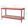 Workbench 1.53m Steel Wooden Top