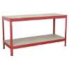 Workbench 1.53m Steel Wooden Top