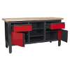 Workstation with 2 Drawers, 2 Cupboards & Open Storage