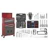 Topchest & Rollcab Combination 6 Drawer with Ball-Bearing Slides - Red/Grey & 170pc Tool Kit