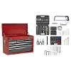 Topchest 9 Drawer with Ball-Bearing Slides - Red/Grey & 205pc Tool Kit