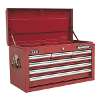 Topchest 6 Drawer with Ball-Bearing Slides - Red