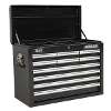 Topchest 10 Drawer with Ball-Bearing Slides - Black & 140pc Tool Kit